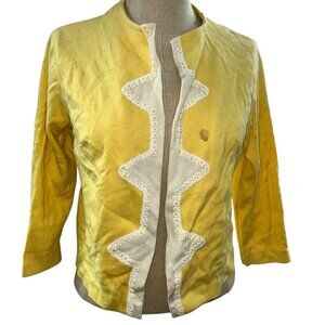 Cintura Vintage yellow white jacket top cotton 13/14 M Stains